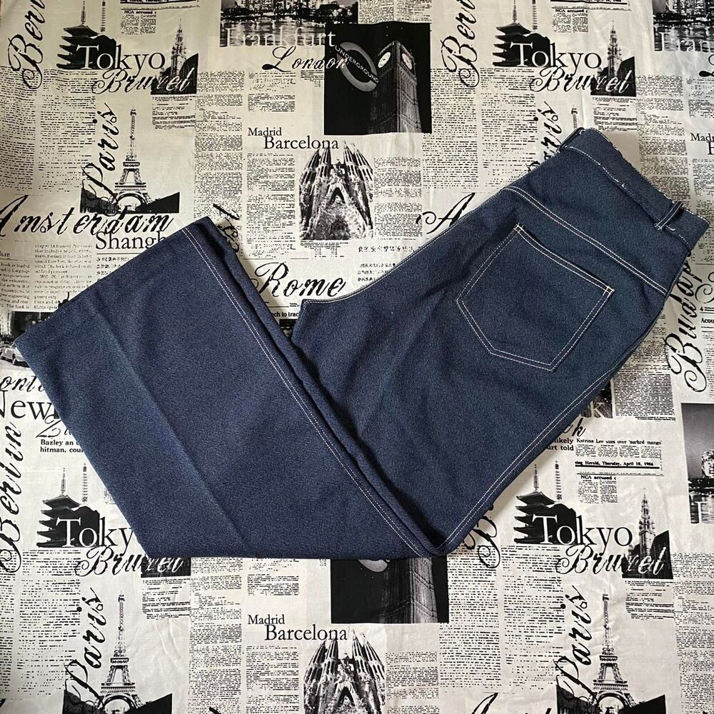 Sears Women's dark wash soft denim vintage 70s plus size jeans denim high waist